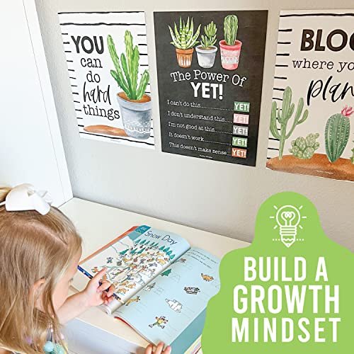 Cactus Classroom Motivational Posters | Set of 9 | Educational Supplies