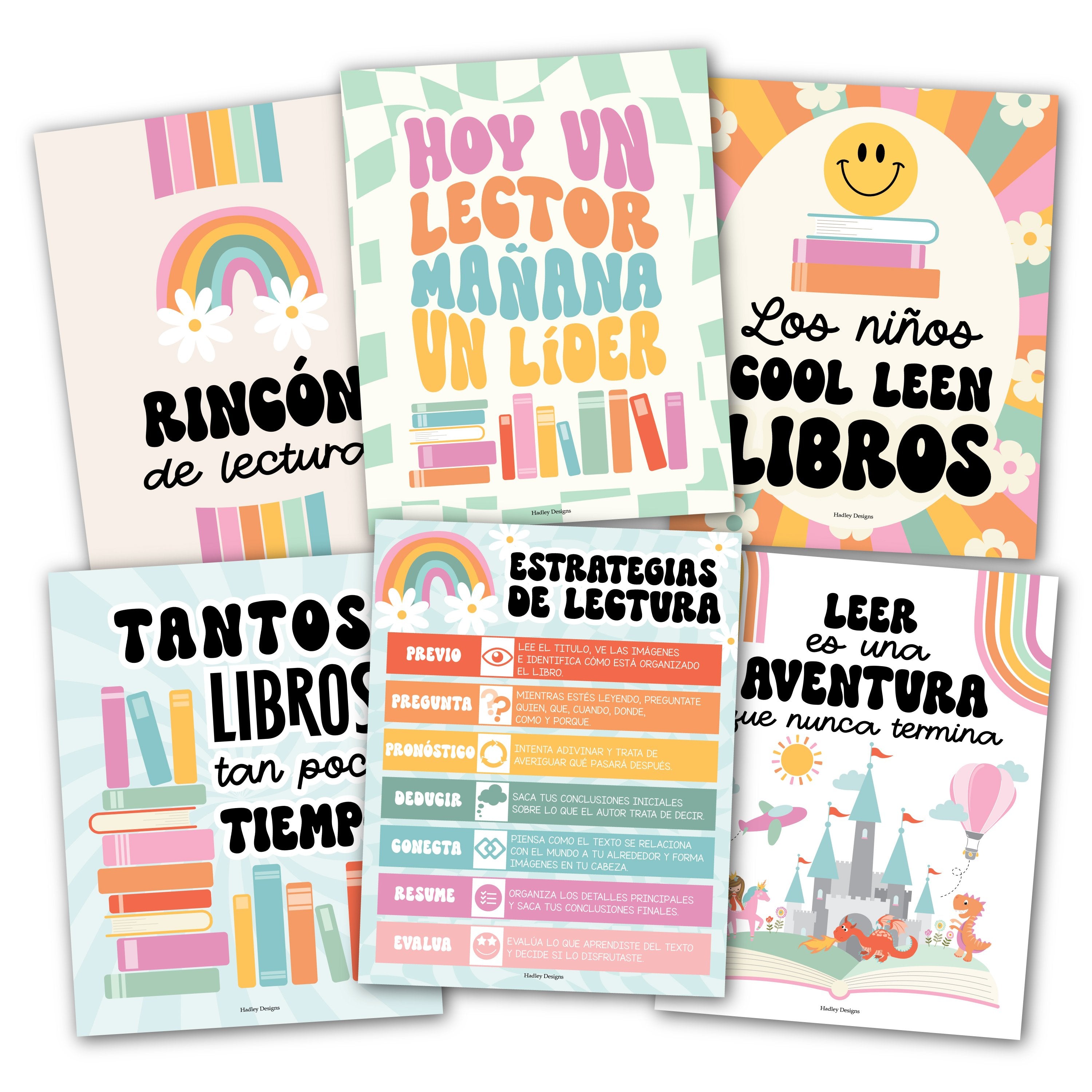 Spanish Reading Posters | Set of 6 | Educational Posters