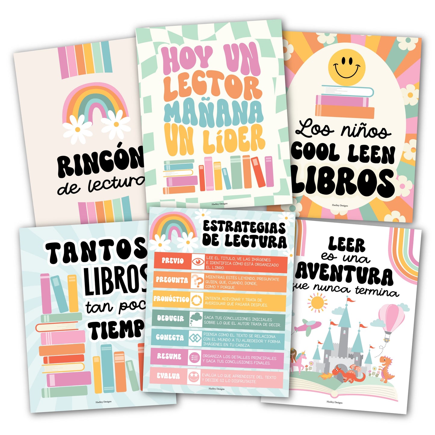 Spanish Reading Posters | Set of 6 | Educational Posters