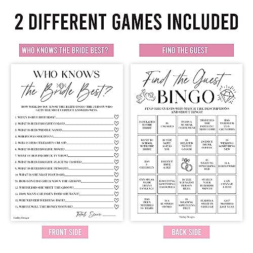 Who Knows The Bride Best | Find The Guest | Set of 20 | Bridal Shower Games