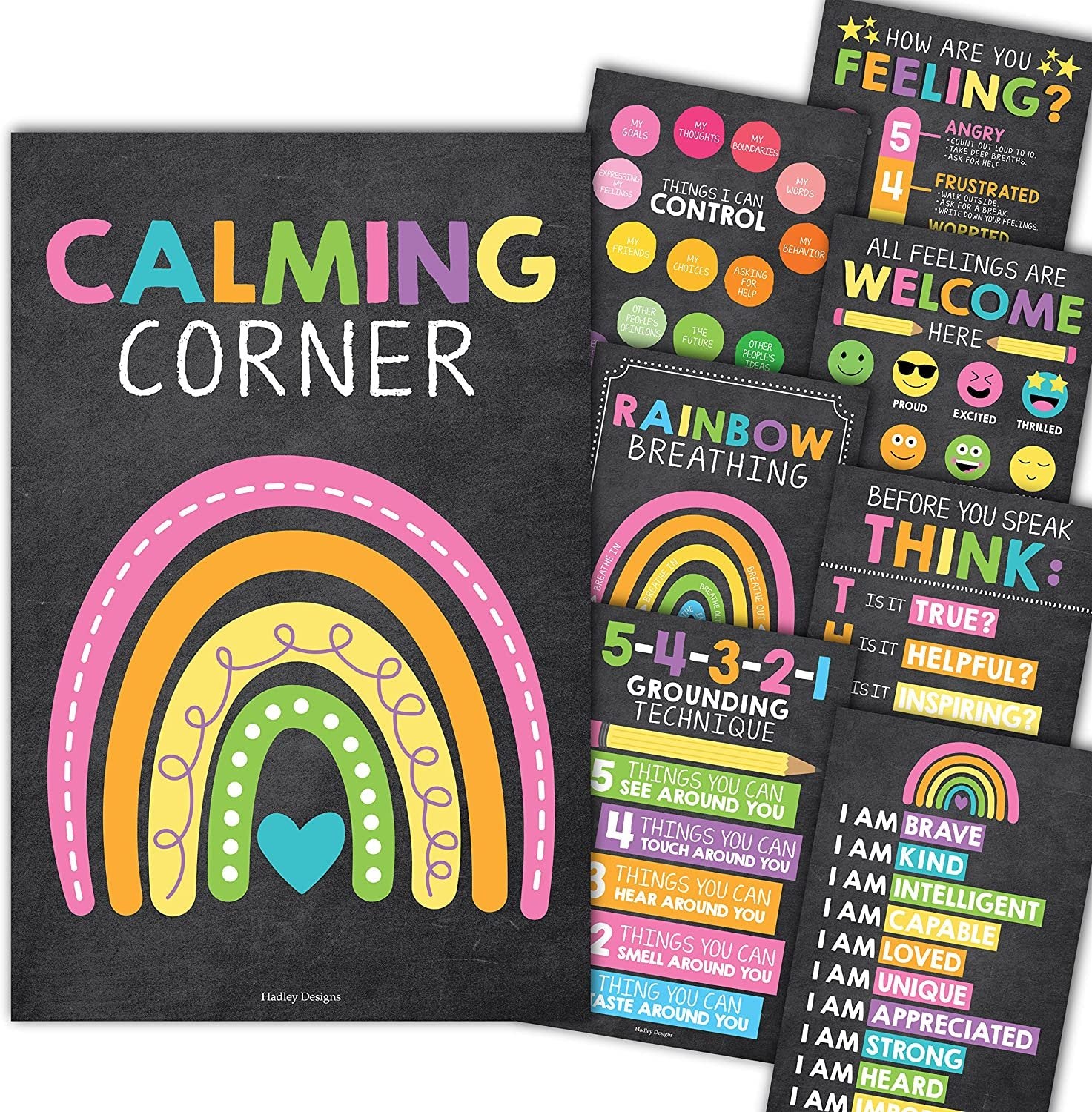 Calming Corner Posters | Set of 9 | Classroom Decor - SAMPLE