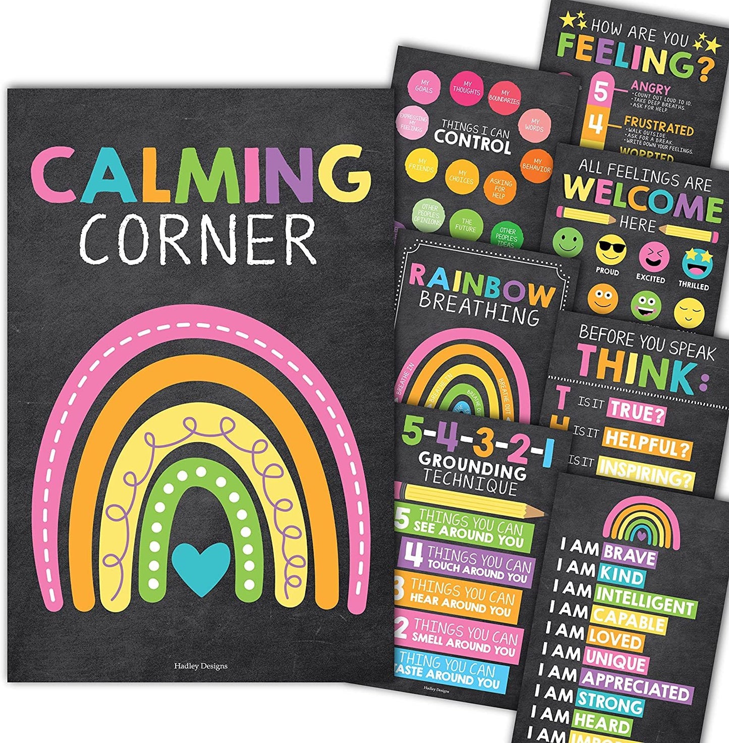 Calming Corner Posters | Set of 9 | Classroom Decor