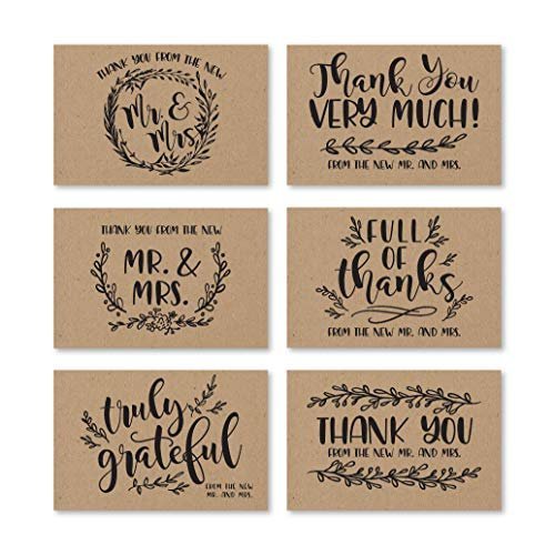 Wedding Folded Thank You Cards | Set of 24 | Cards & Party