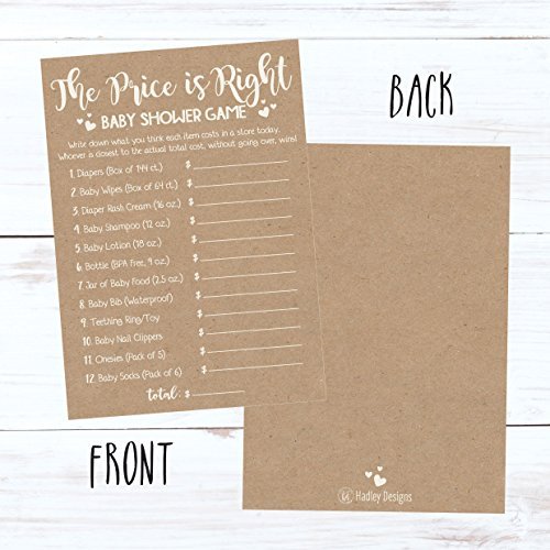 The Price is Right Game | Set of 25 | Baby Shower Games