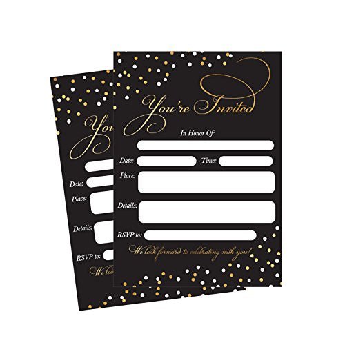 General Party Invitations | Set of 50 | Cards & Party