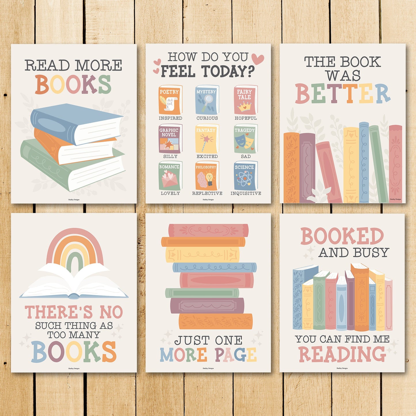 Reading Motivational Posters | Set of 6 | Motivational Posters