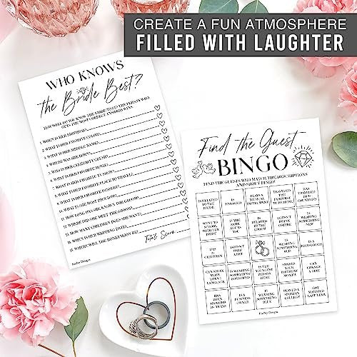 Who Knows The Bride Best | Find The Guest | Set of 20 | Bridal Shower Games