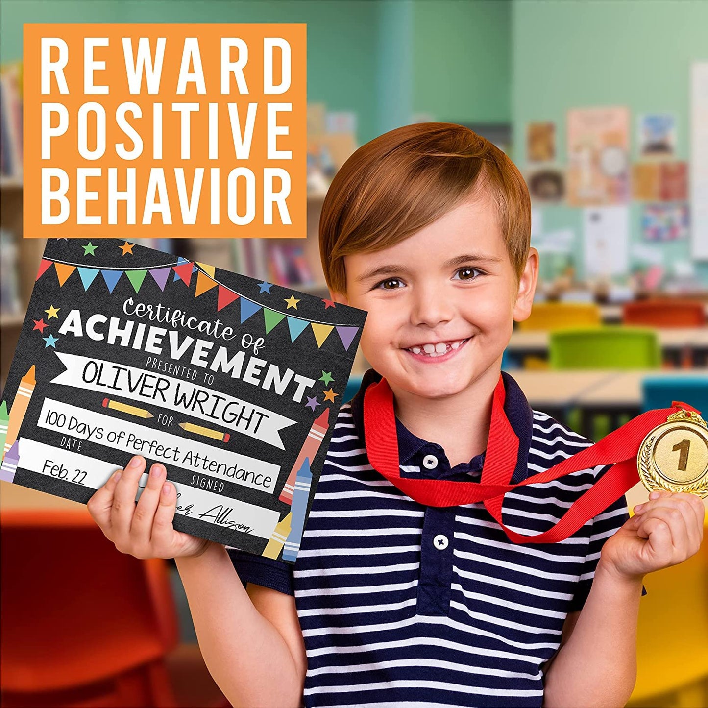 Kids Certificate of Achievement | Set of 25 | Trophies & Awards