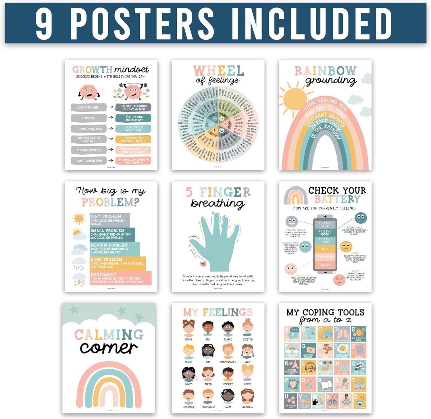 Calming Corner Posters | Set of 9 | Classroom Decor - SAMPLE