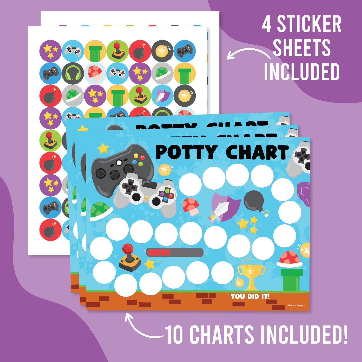 Gaming Potty Training Chart | Sticker Charts | Early Education