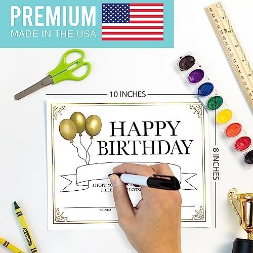 Birthday Certificates | Set of 25 | Birthday Gifts