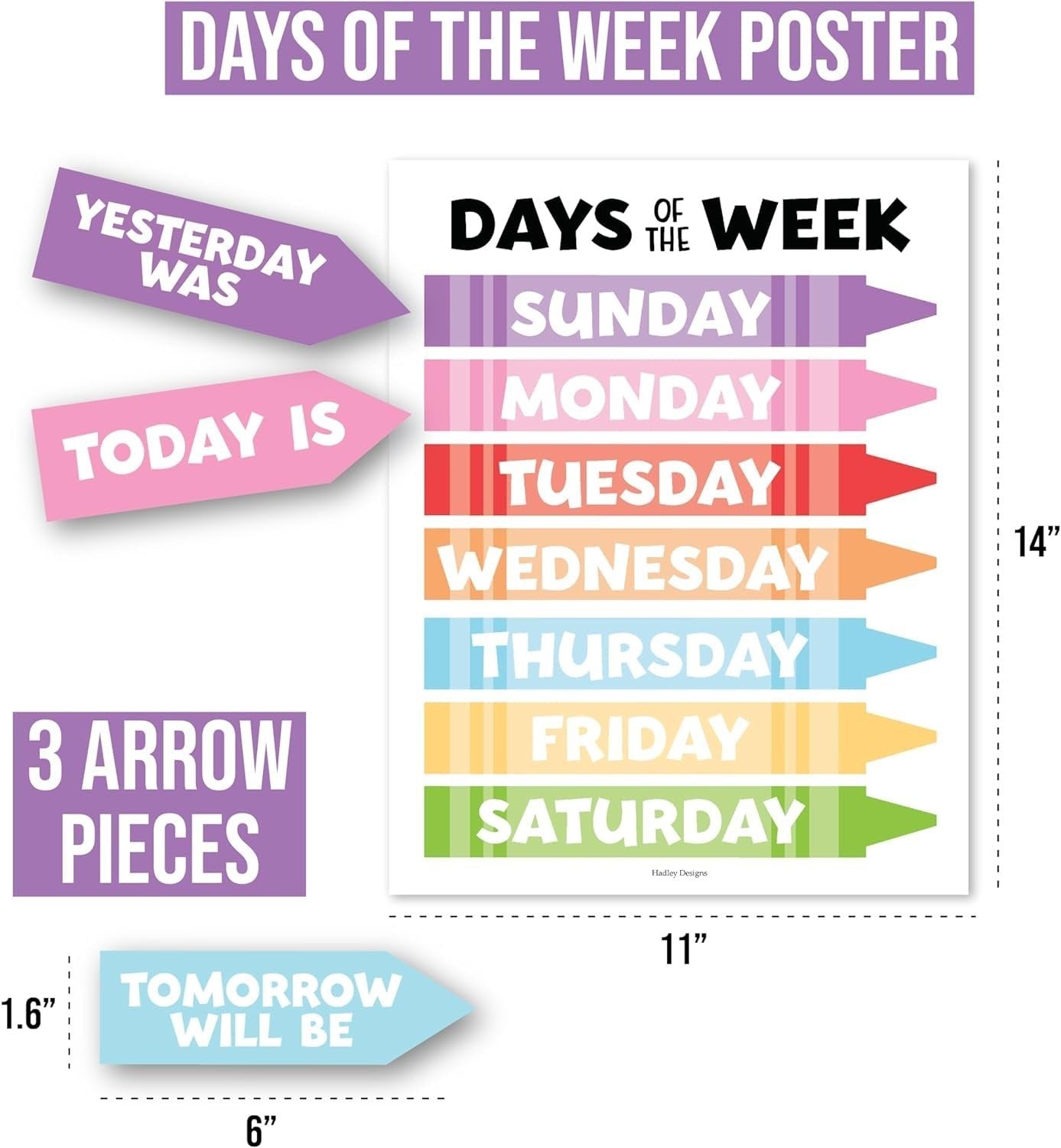 Typography Classroom Calendar | Bulletin Board | Classroom Supplies