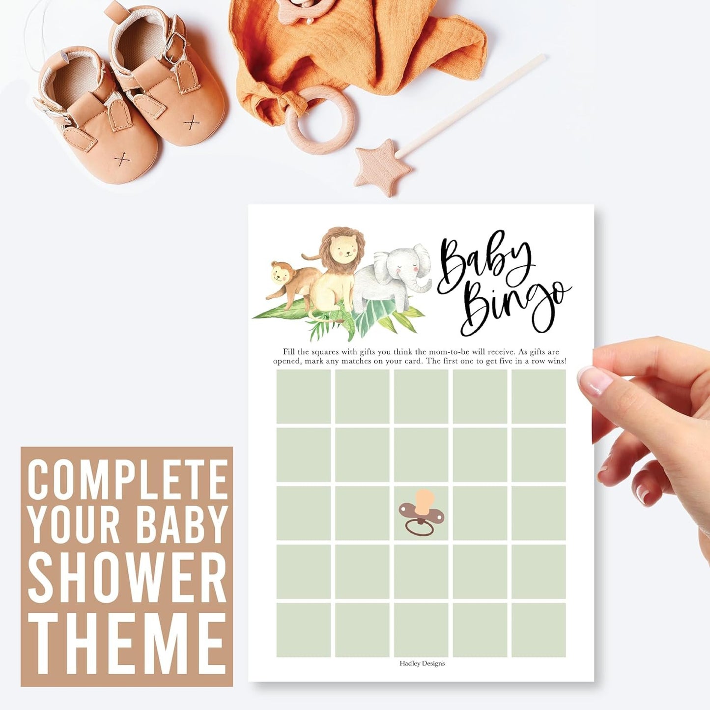 20 Safari Baby Shower Games Gender Neutral - Hilarious Baby Shower Games For Girl, Funny Baby Shower Games Boy, Baby Girl Baby Shower Bingo Game Girl, Baby Games For Baby Shower Tradition Cards