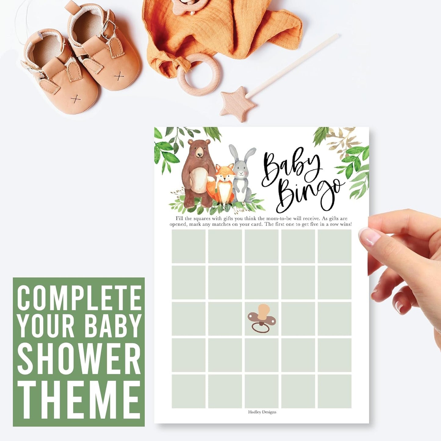 20 Woodland Baby Shower Games Gender Neutral - Hilarious Baby Shower Games For Girl, Funny Baby Shower Games Boy, Baby Girl Baby Shower Bingo Game Girl, Baby Games For Baby Shower Tradition Cards