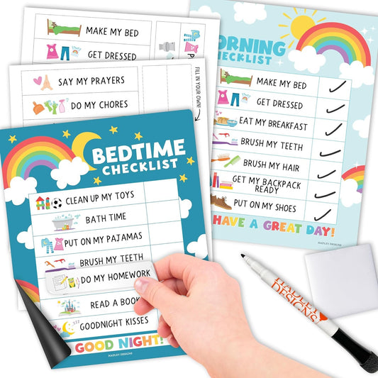 Colorful Day & Night Routine Charts | Daily Schedule | Educational Charts