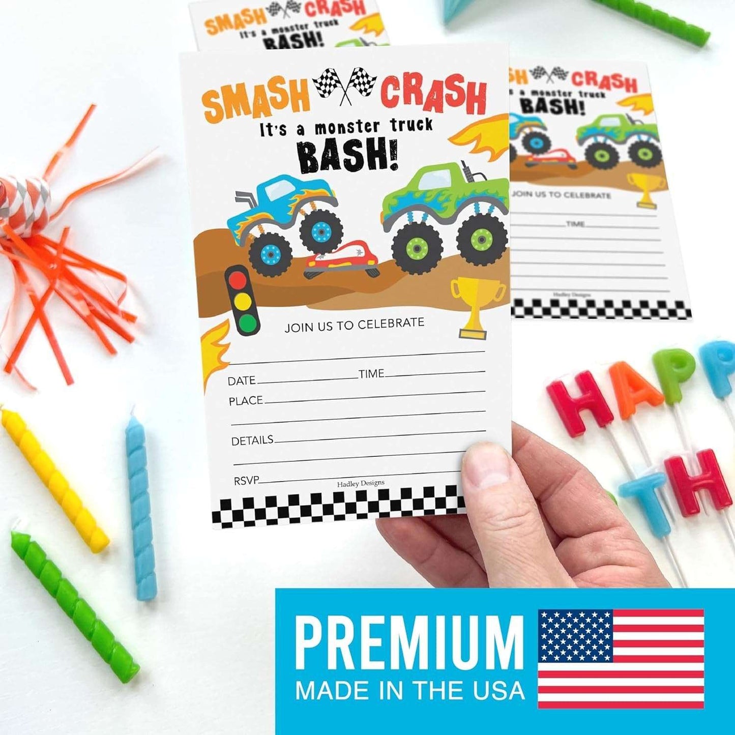 15 Monster Truck Birthday Invitations For Boys - Monster Truck Birthday Invites For Boy, Birthday Party Invitations For Boys, Boy Birthday Invitations Boy, Monster Truck Invitations For Birthday Party