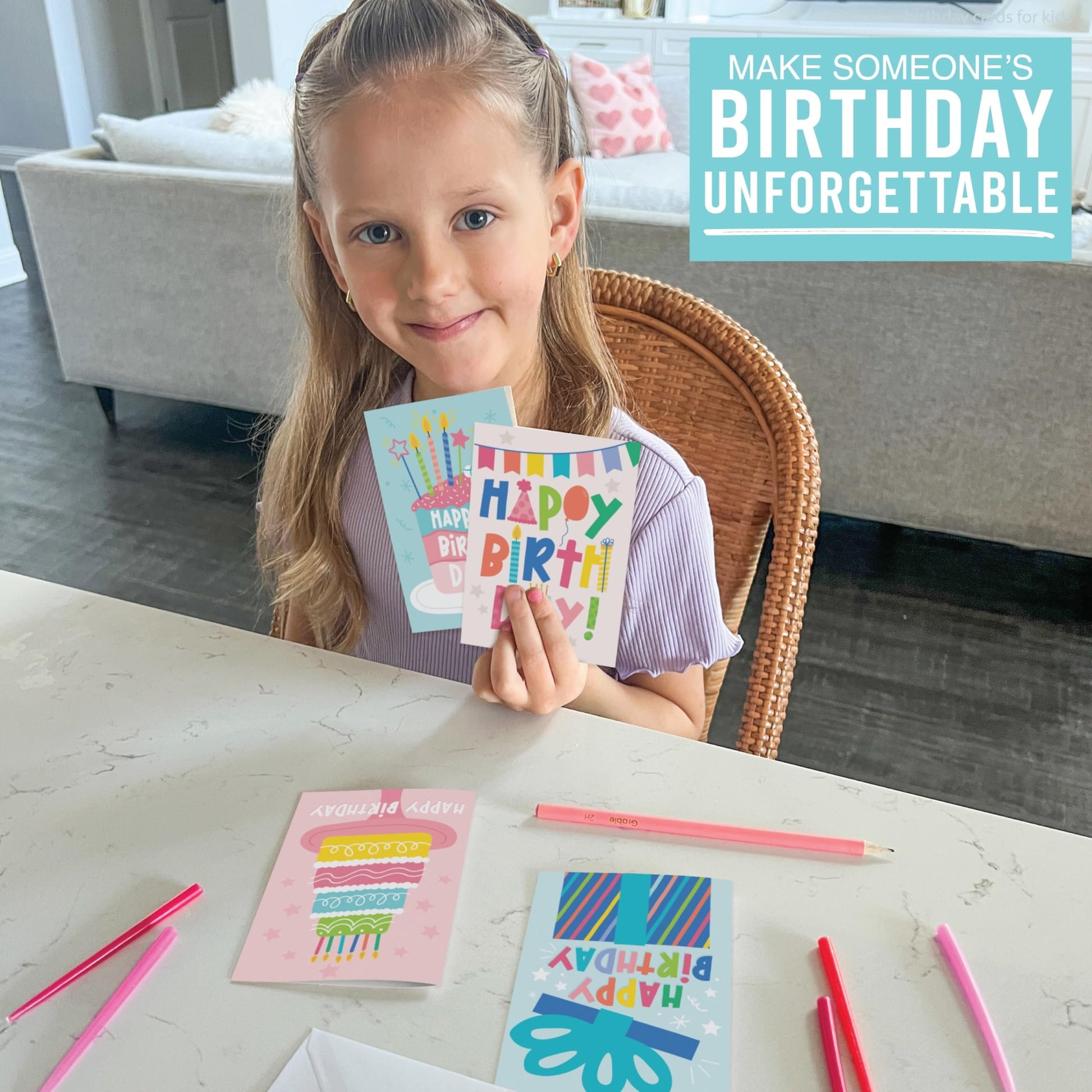 Happy Birthday Cards | Set of 24 | Envelopes Included | Cards & Party