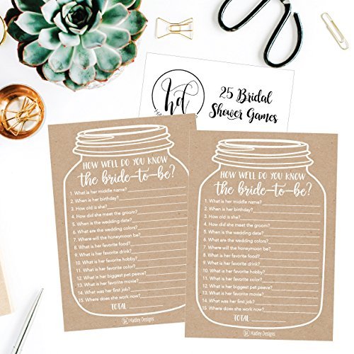 How Well Do You Know the Bride | Set of 25 | Bridal Shower Games