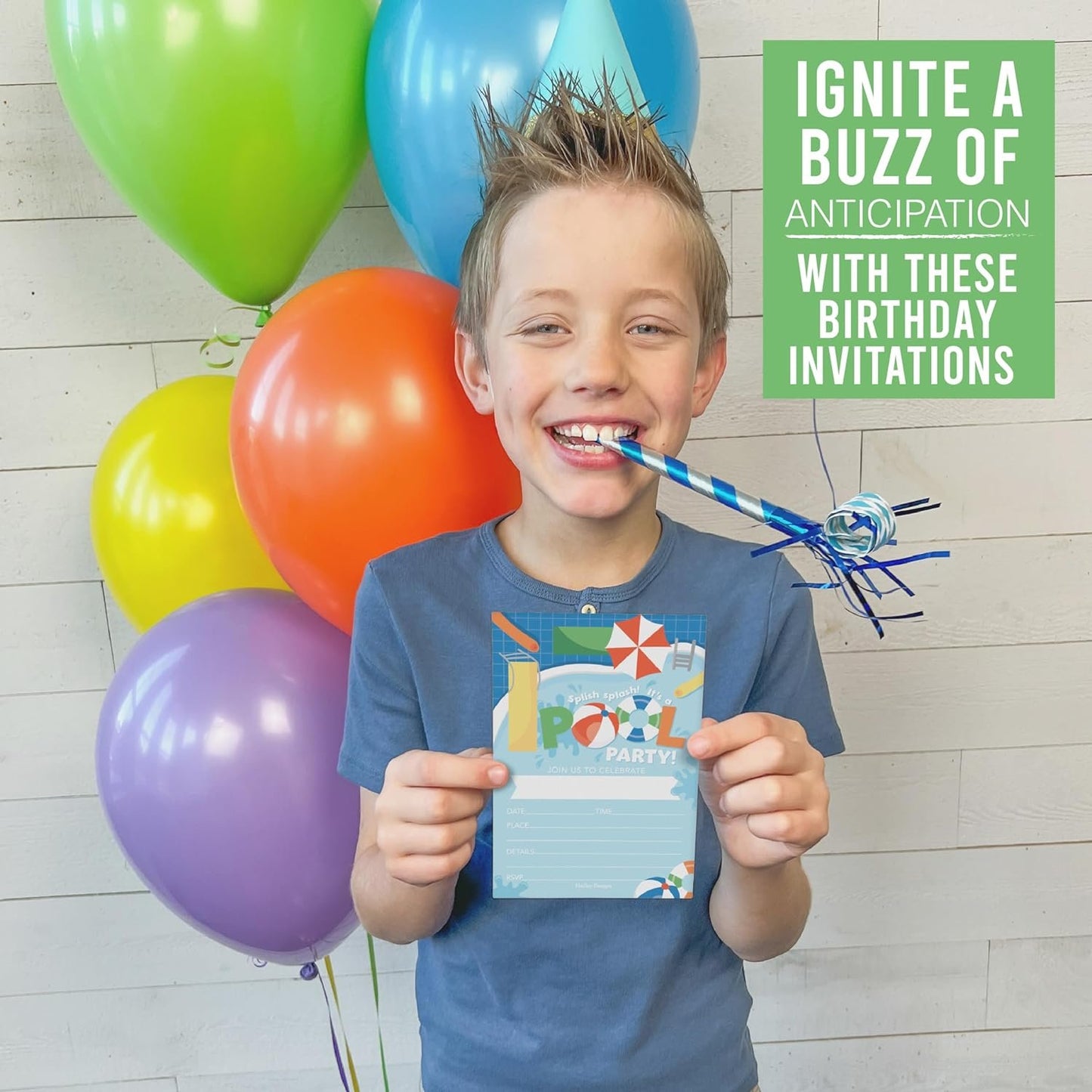 Boys Birthday Invitations | Set of 15 | Kid's Party