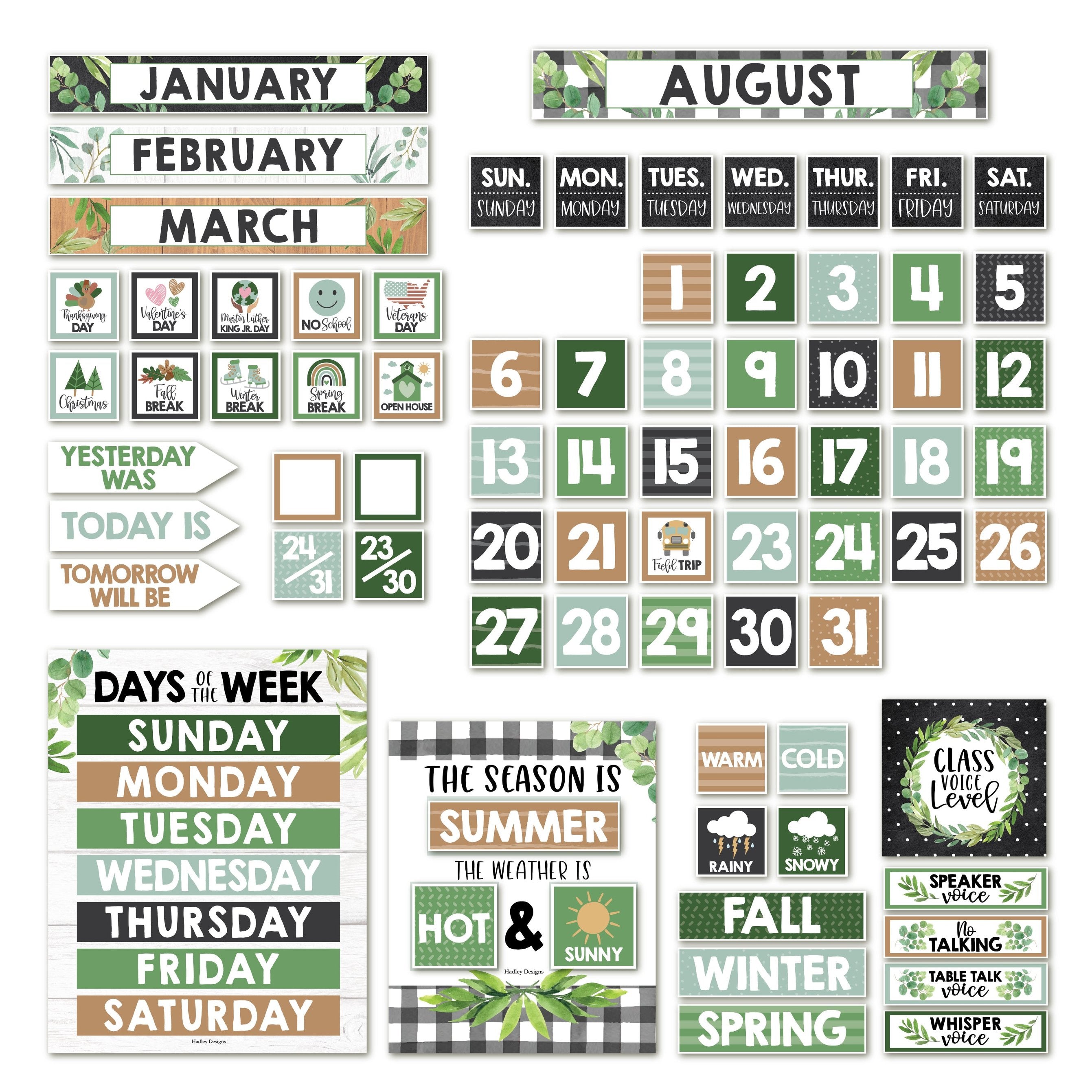 Classroom Calendar | Bulletin Board | Classroom Supplies