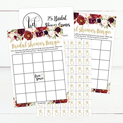 Bridal Shower Bingo | Set of 25 | Wedding Supplies