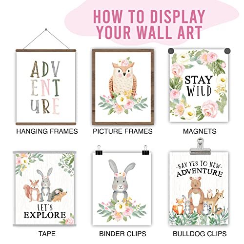 Woodland Animal Children's Wall Art | Set of 6 | Nursery Decor