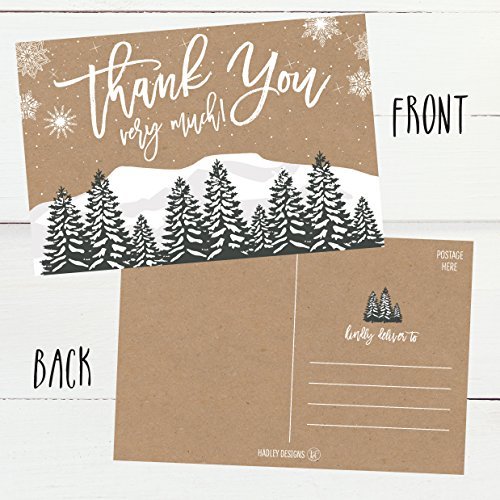 Winter Thank You Postcards