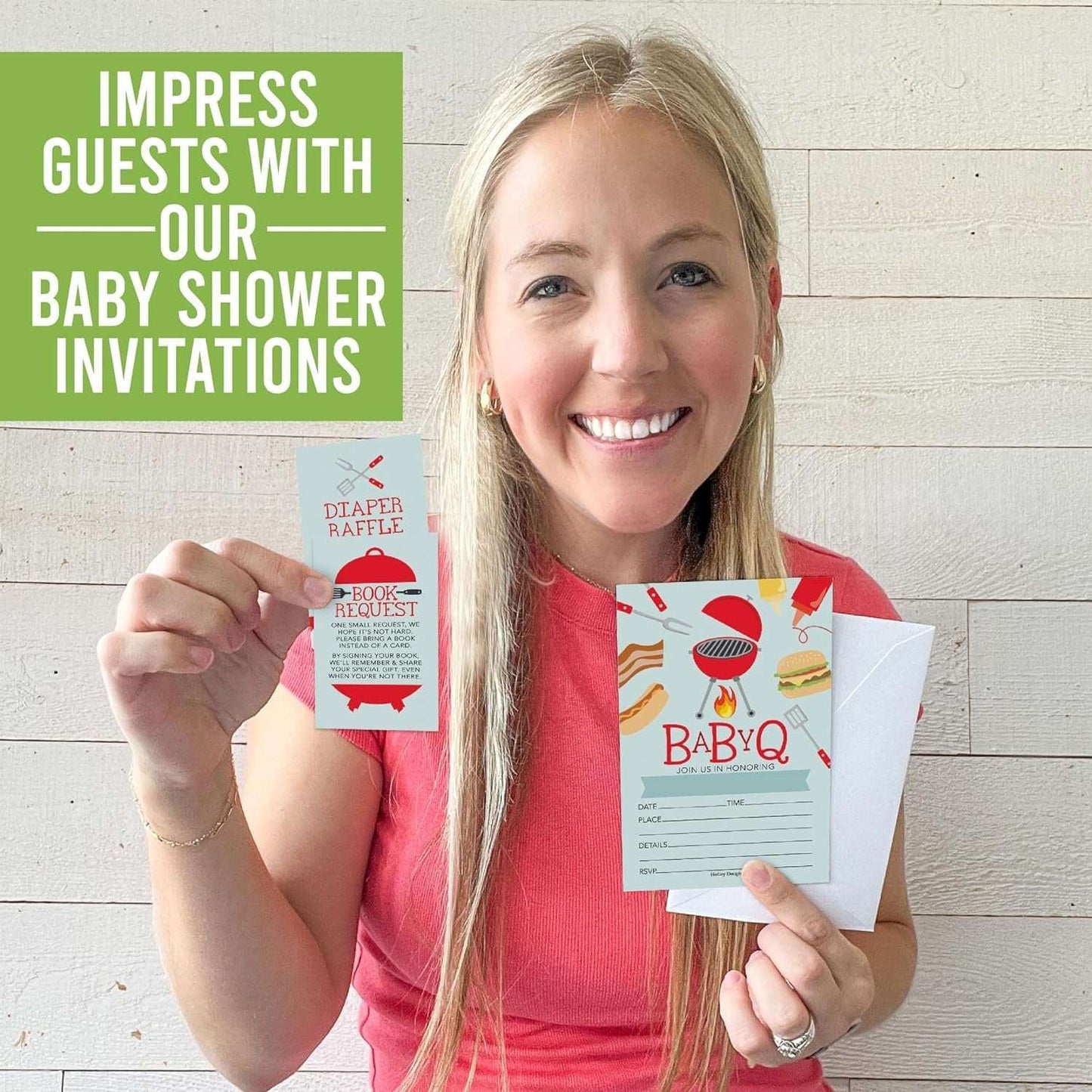 15 BBQ Baby Shower Invitations Gender Neutral - Baby Shower Invitations For Girl, Boy Baby Shower Invites For Boy, Baby Boy Shower Invitations, Baby Girl Baby Shower Invitations With Envelopes