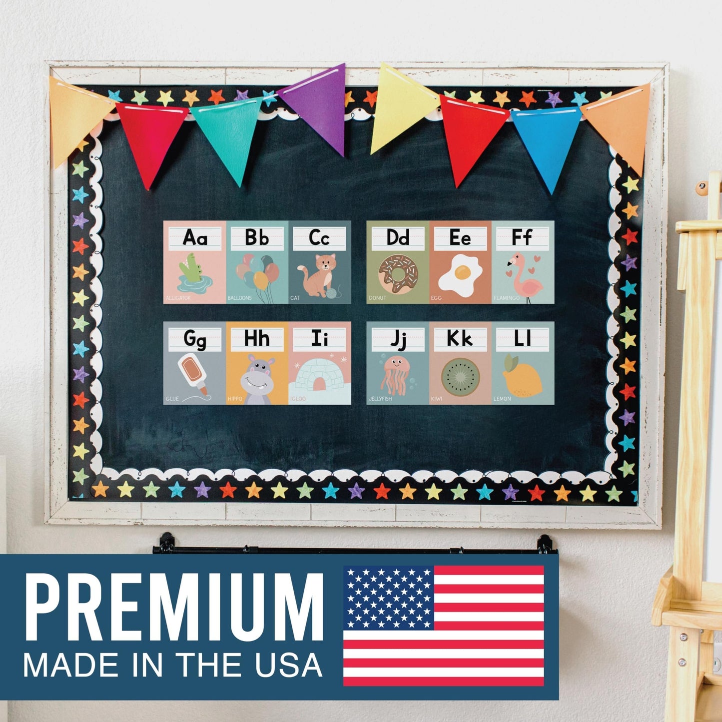 Boho Muted Alphabet Bulletin Board Set | Classroom Supplies | Educational Decor