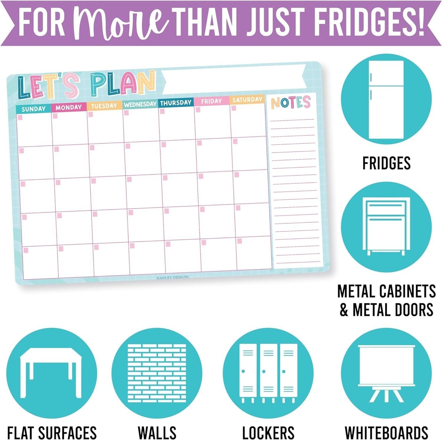 Colorful Magnetic Calendar | Dry-Erase | Calendars & Planners