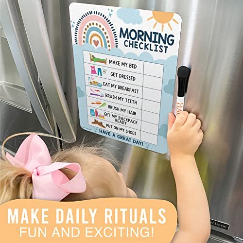 Boho Rainbow Day & Night Routine Charts | Daily Schedule | Educational Charts