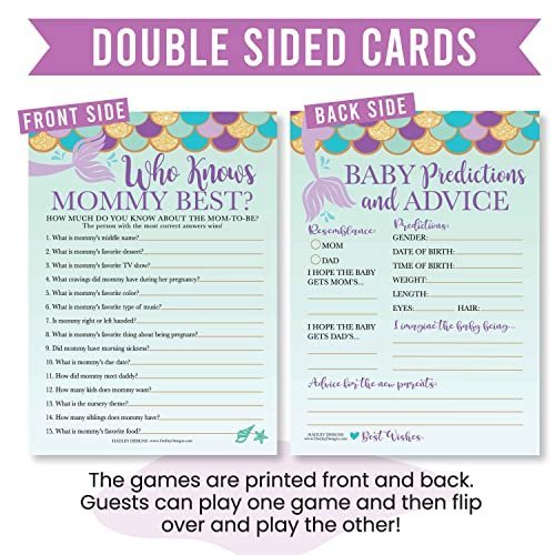 Who Knows Mommy Best, Animal Names, Nursery Rhymes, Advice Baby Shower Games | Set of 50