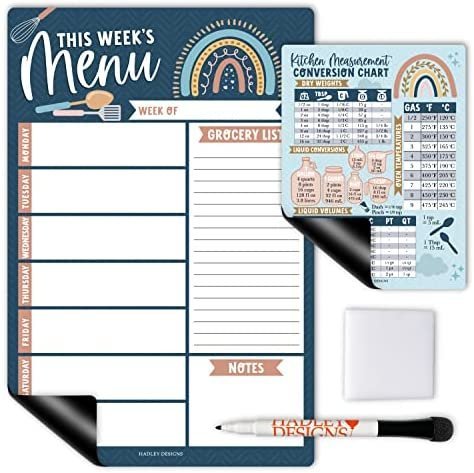 Boho Rainbow Magnetic Meal Planner | Weekly | Calendar & Planners