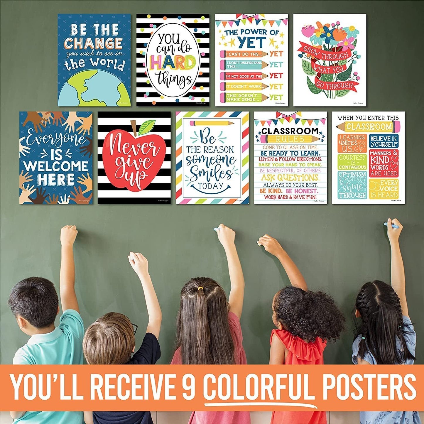 Classroom Motivational Posters | Set of 9 | Educational Supplies