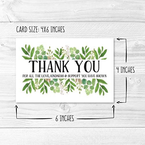 Foilage Folded Thank You Cards | Set of 24 | Sympathy