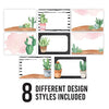 Cactus Name Tag Stickers | Set of 56 | Classroom Supplies