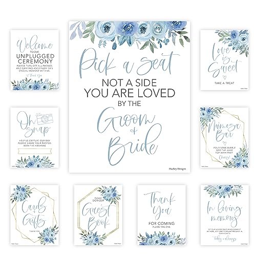 Wedding Signs & Decor | Set of 9 | Wedding Supplies