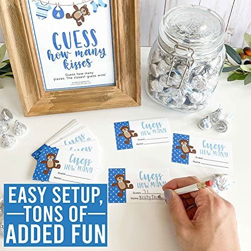 Blue Clothesline Figure Out Many Game | Set of 25 | Baby Shower Games