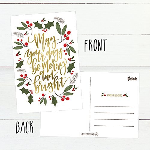 Christmas Holiday Postcards | Set of 50 | Greeting Cards