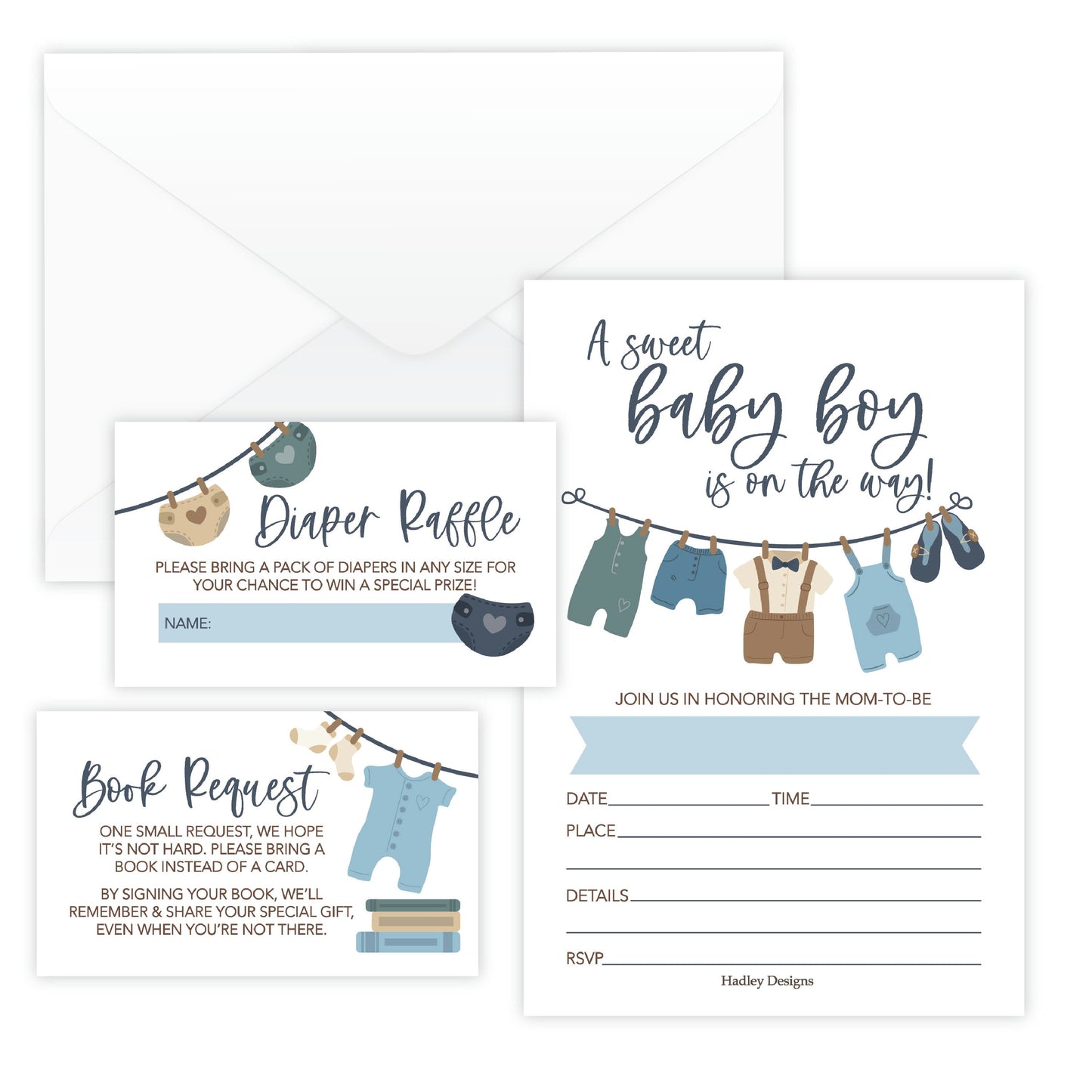 Invitation Bundles | Set of 15 | Baby Shower Supplies
