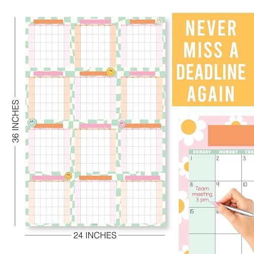 Retro Undated Yearly 12-Month Calendar | Dry Erase | Calendars & Planners