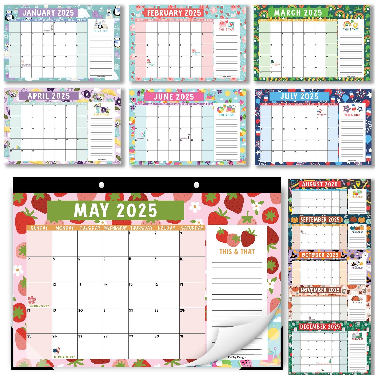 Large Desk Calendar | 18-Month | 2025-2026 | Calendars & Planners