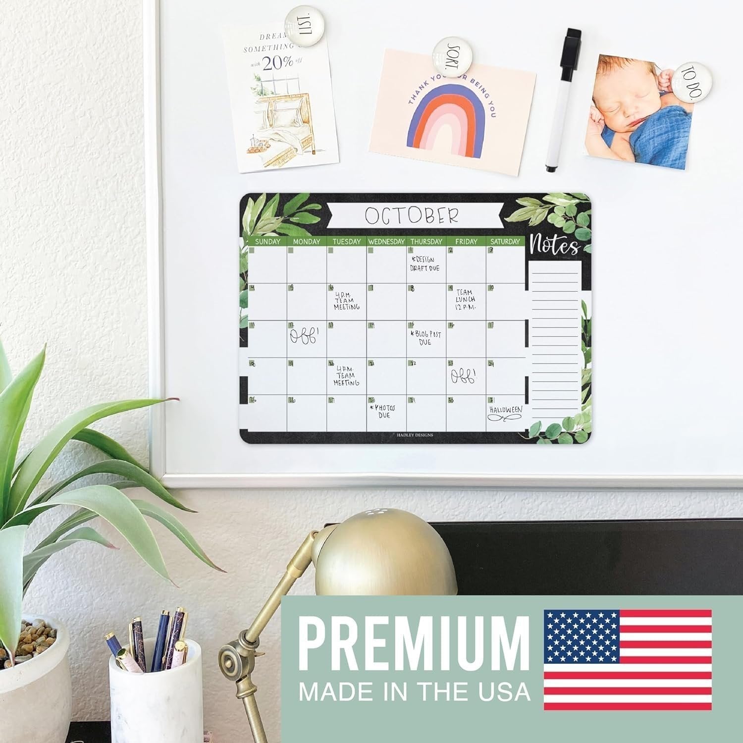 Magnetic Monthly Calendar | Fridge Magnet | Home Organization