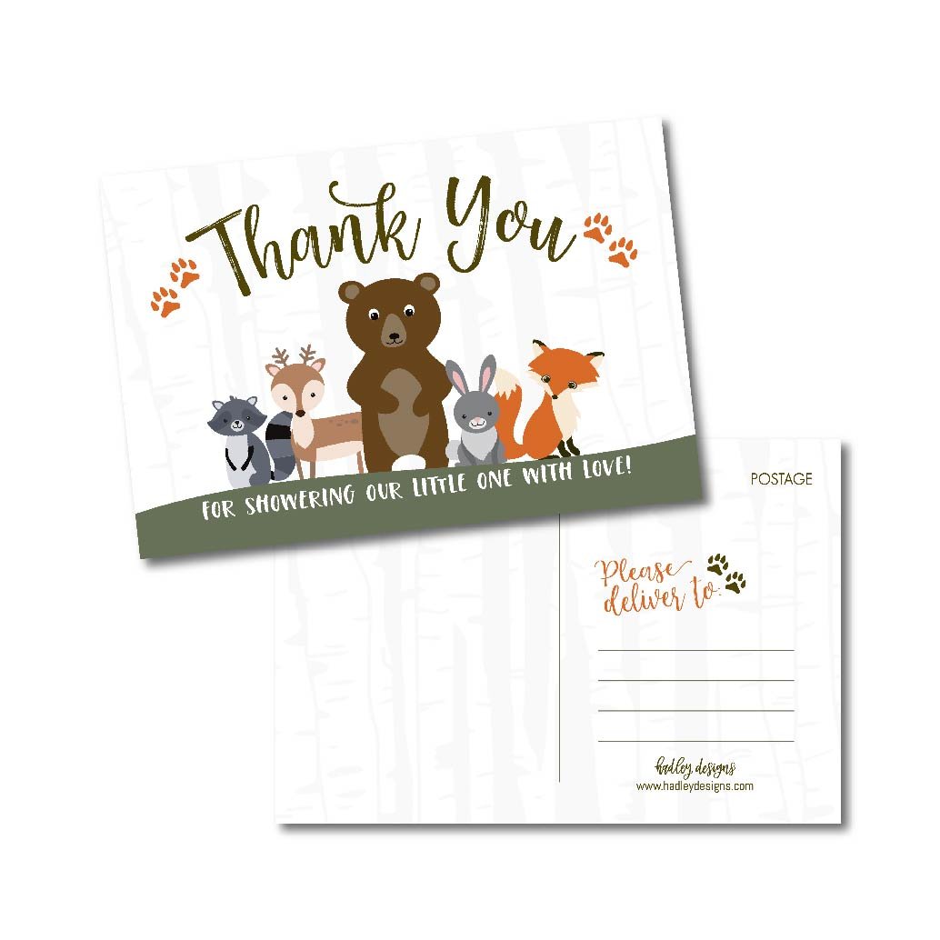 Baby Shower Thank You Postcards | Set of 50 | Greeting Cards