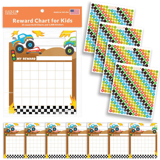 Monster Truck Incentive Charts | Set of 25 | Home Essentials