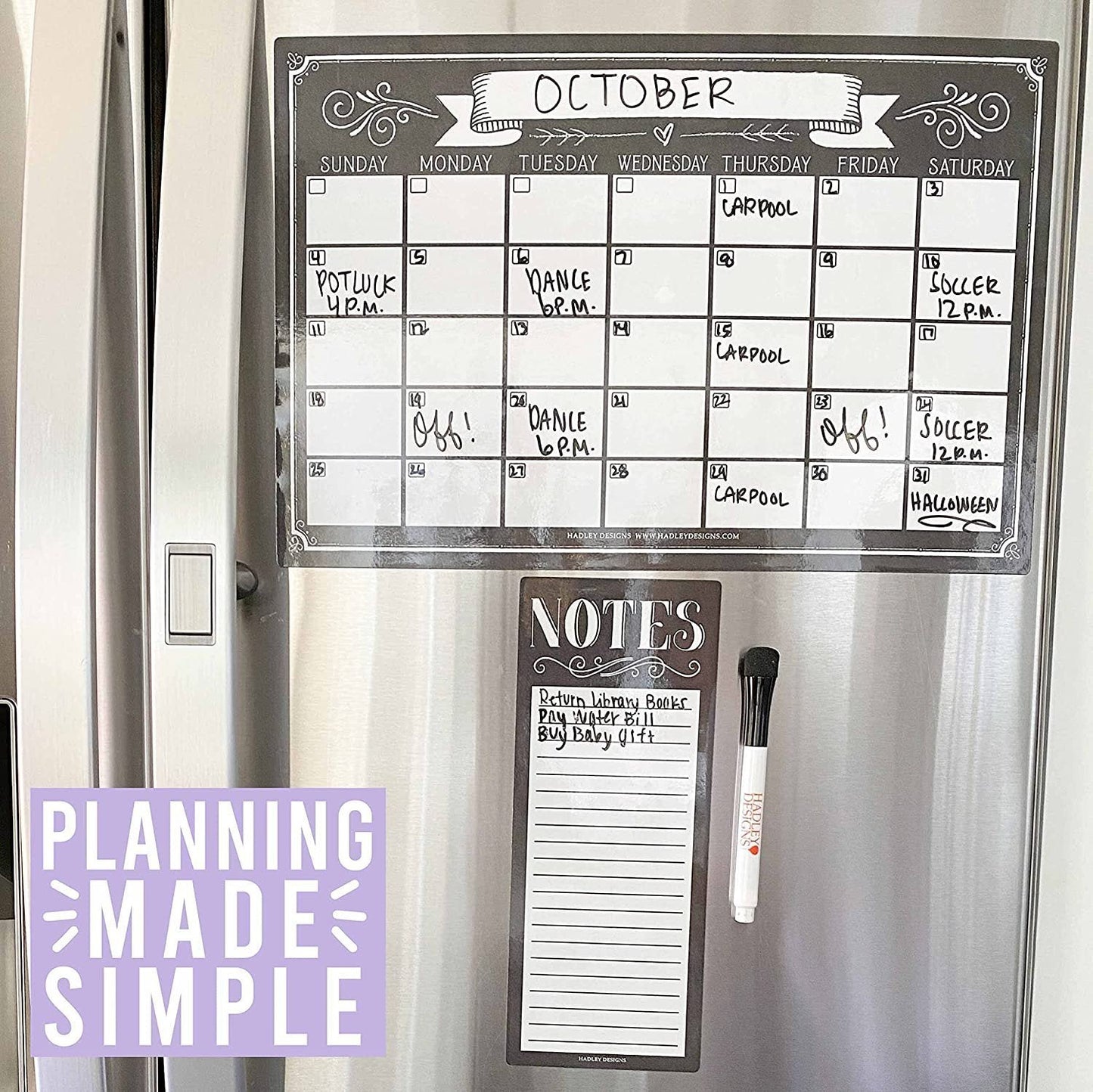 Vintage Magnetic Calendar | Dry-Erase | Calendars & Planners