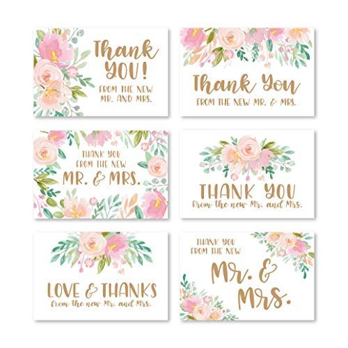 Wedding Folded Thank You Cards | Set of 24 | Cards & Party