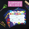 Colorful Bright Certificate of Achievement | Set of 25 | Awards