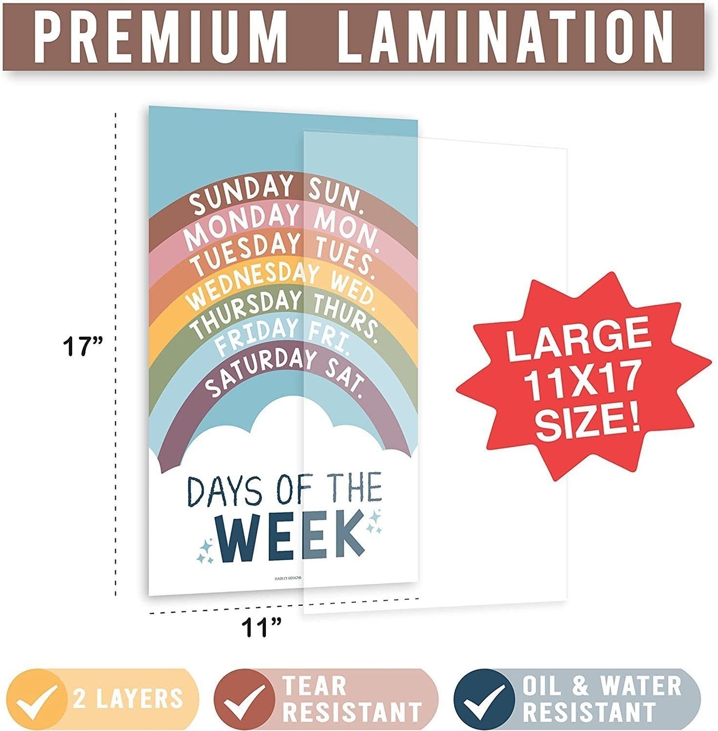 ABC, Days, Months, & Weather Prek Posters | Set of 4 | Educational Posters