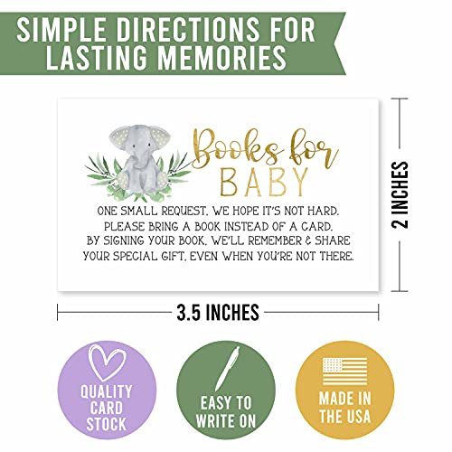 Book Request Cards | Set of 25 | Baby Shower Supplies